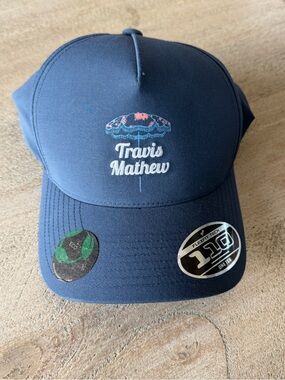 Travis Mathew Navy Umbrella Logo Cap
